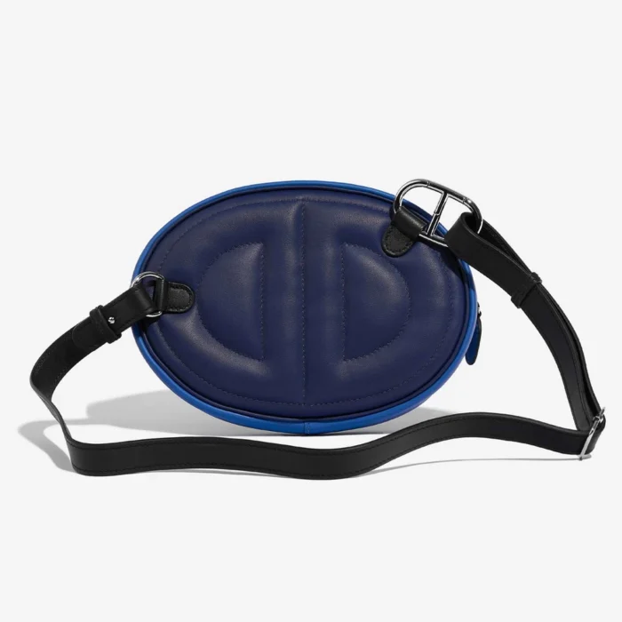 Hermès Replica Banane In-the-Loop Swift Blue Saphir/Blue France/Black PHW - DLF - Image 3