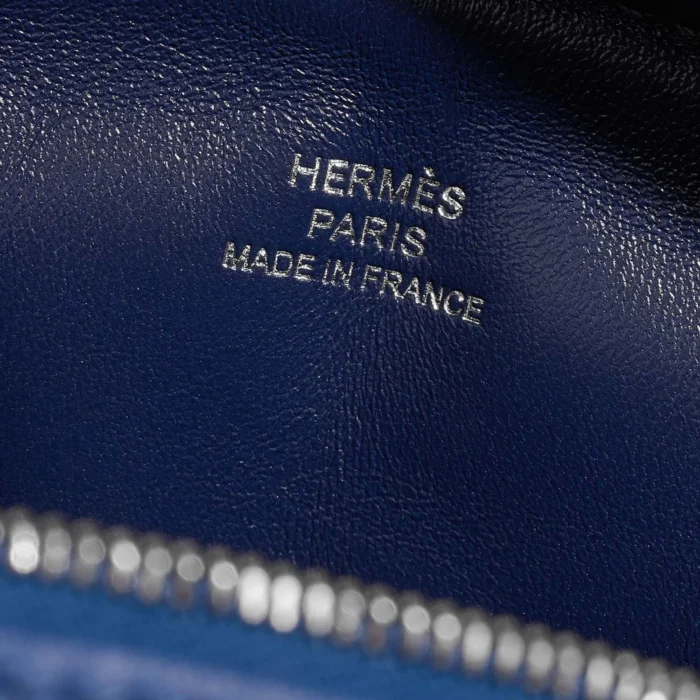 Hermès Replica Banane In-the-Loop Swift Blue Saphir/Blue France/Black PHW - DLF - Image 2