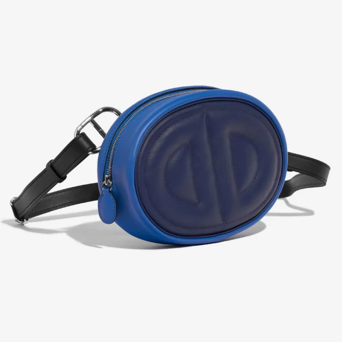 Hermès Replica Banane In-the-Loop Swift Blue Saphir/Blue France/Black PHW - DLF - Image 5
