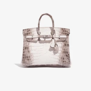 Hermès Replica Birkin 25 Niloticus Crocodile Himalaya Blanc