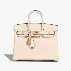 Hermès Replica Birkin 25 Togo Nata/Gris Pale GHW - DLF