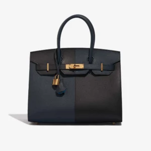 Hermès Replica Birkin 30 Epsom Black/Bleu Indigo/Frida GHW