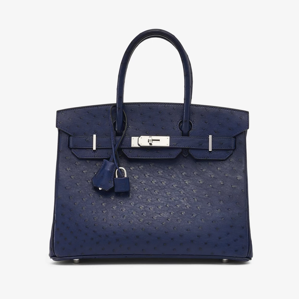 Hermès Replica Birkin 30 Ostrich Blue Iris PHW | Luxury Handbags