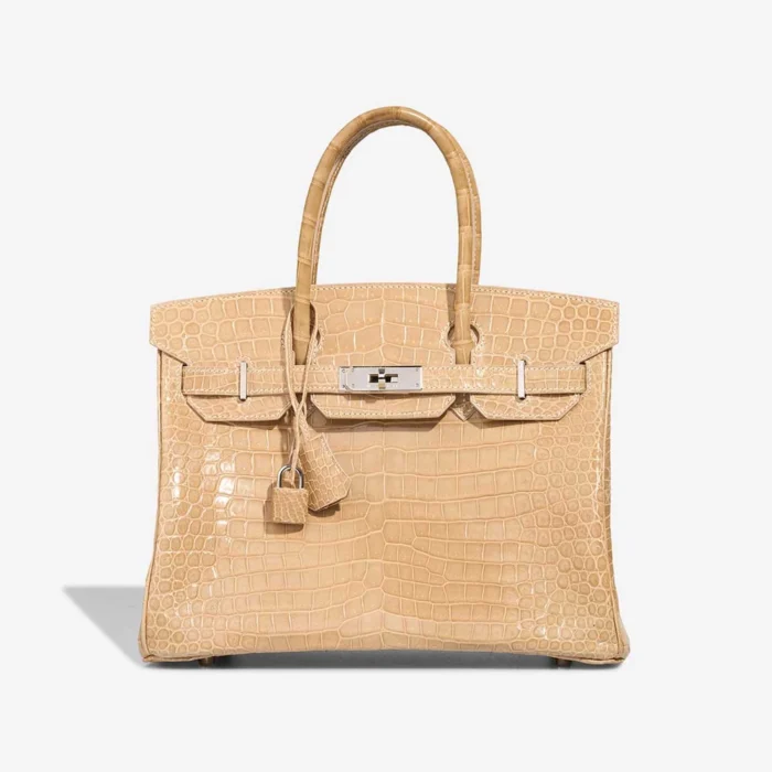 Hermès Replica Birkin 30 Porosus Crocodile Poussiere GHW - DLF