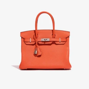 Hermès Replica Birkin 30 Taurillon Clemence Orange PHW | DLF