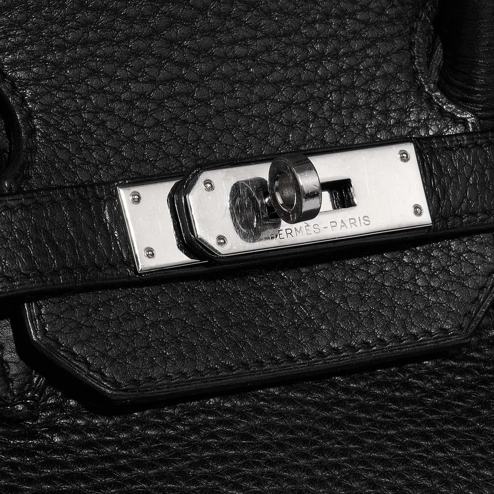 Luxury Black Clemence Birkin 35 with Palladium Hardware - Image 6