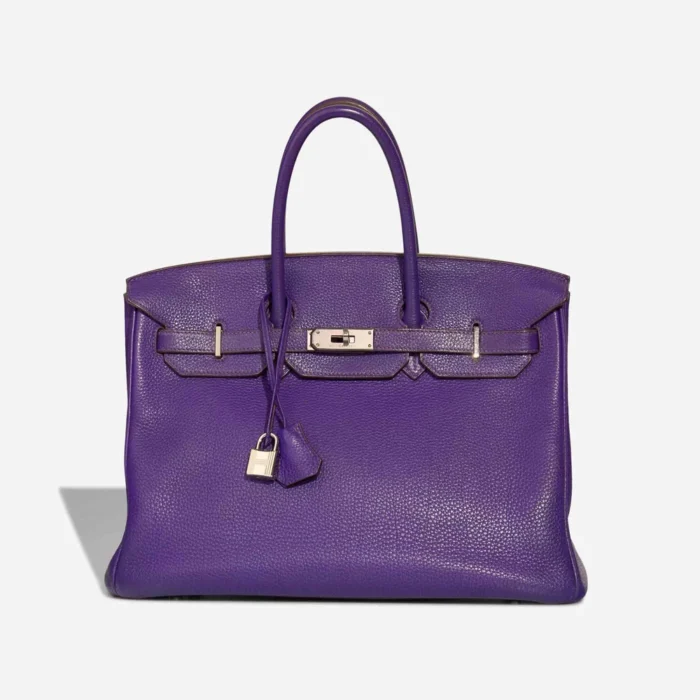 Hermès Replica Birkin 35 Clemence Ultraviolet PHW - DLF