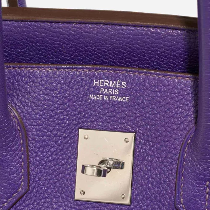 Hermès Replica Birkin 35 Clemence Ultraviolet PHW - DLF - Image 5