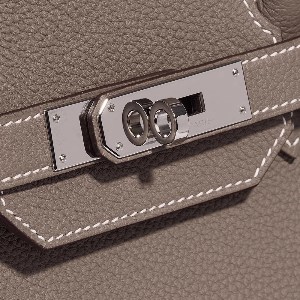 Birkin 35 in Étoupe Togo Leather with Palladium Hardware - Image 7