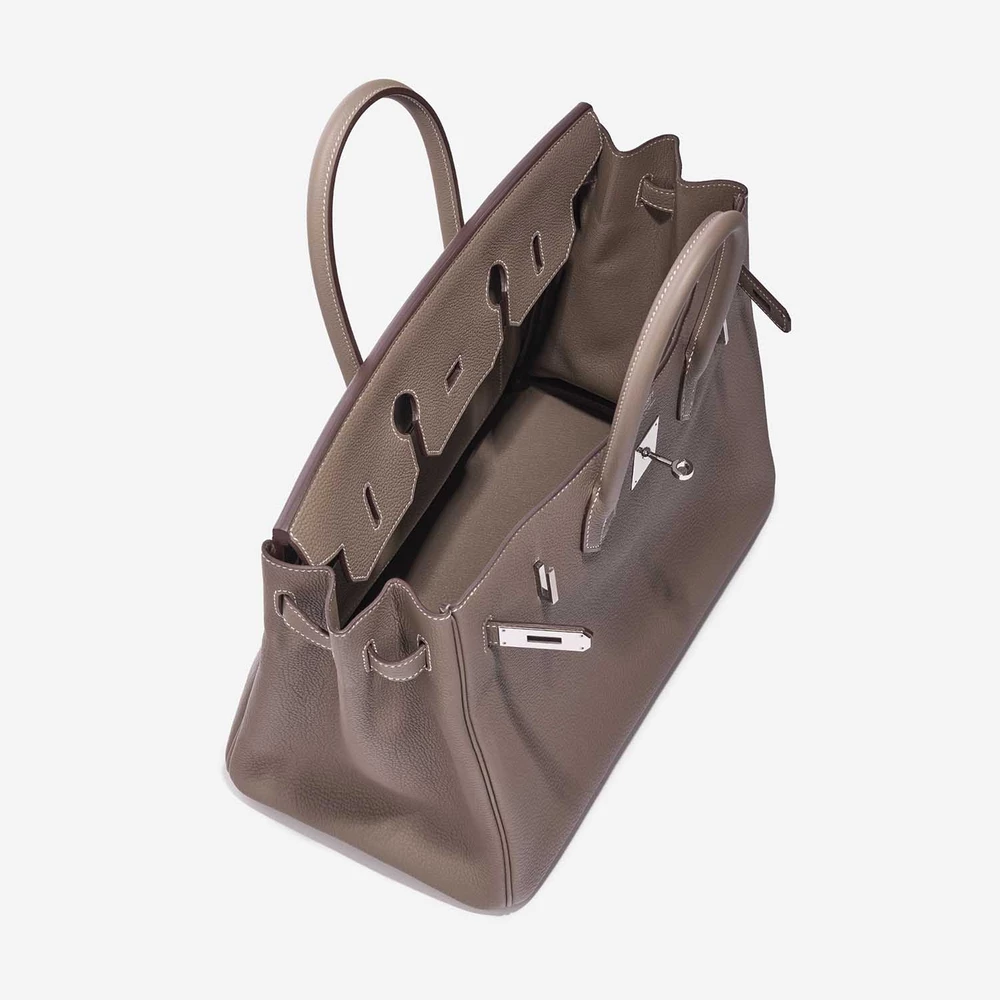 Birkin 35 in Étoupe Togo Leather with Palladium Hardware - Image 5