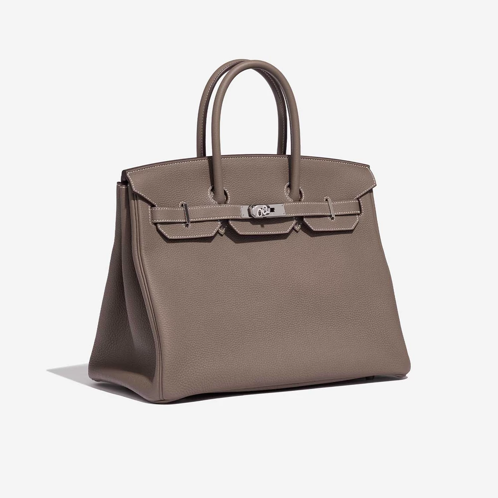 Birkin 35 in Étoupe Togo Leather with Palladium Hardware - Image 4
