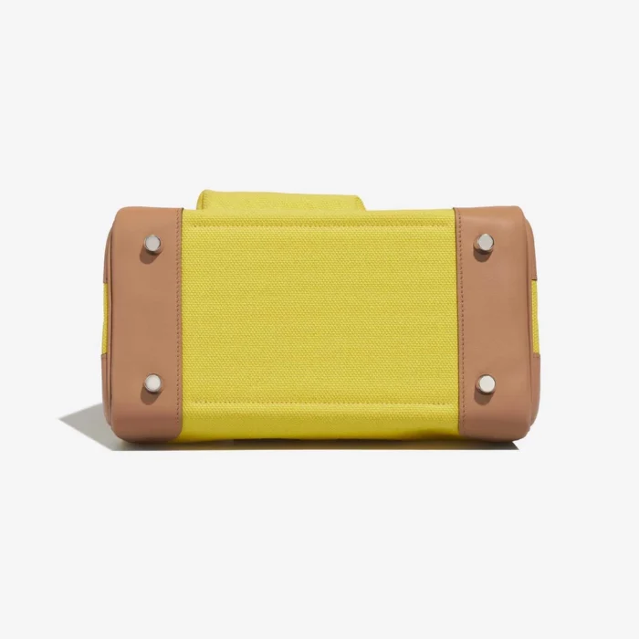 Hermès Replica Birkin Cargo 25 Toile/Swift Jaune Citron/Chai PHW - DLF - Image 3