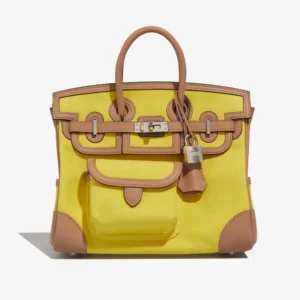Hermès Replica Birkin Cargo 25 Toile/Swift Jaune Citron - DLF