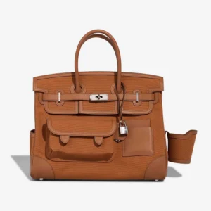 Hermès Replica Birkin Cargo 35 Toile Goeland/Swift Gold PHW - DLF
