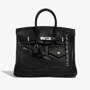 Hermès Replica Birkin The Rock 25 Veau Volupto Black PHW - DLF