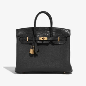 Hermès Replica Birkin Touch 25 Matte Alligator Black GHW - DLF