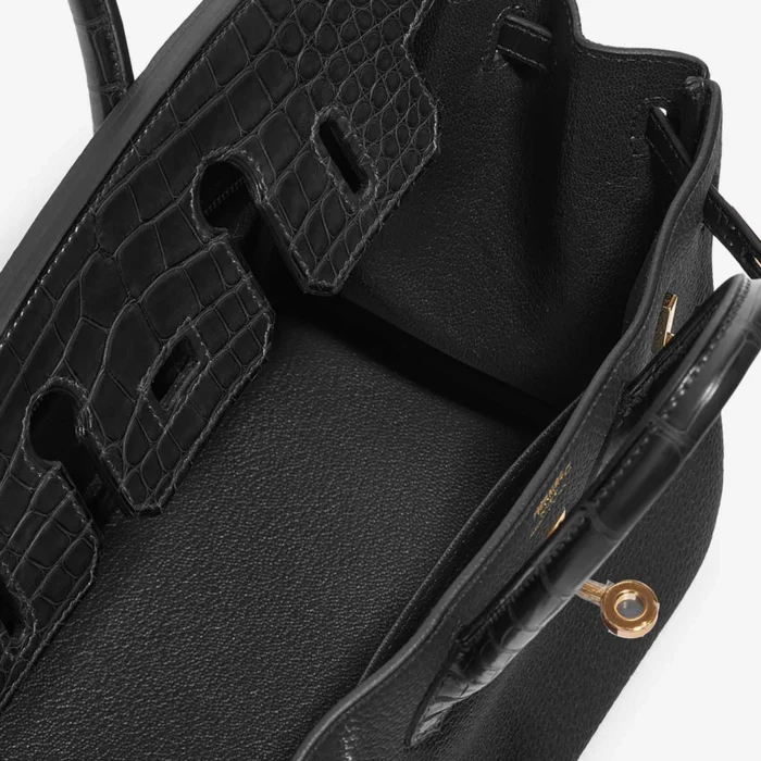 Hermès Replica Birkin Touch 25 Matte Alligator Black GHW - DLF - Image 5