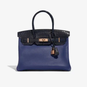 Hermès Birkin Touch 30 Replica | Blue Sapphire Alligator