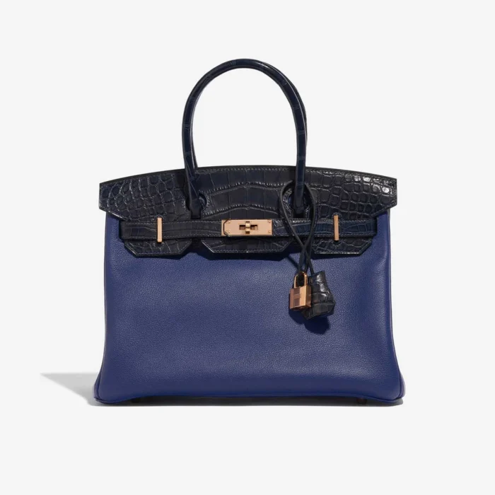 Hermès Birkin Touch 30 Replica | Blue Sapphire Alligator