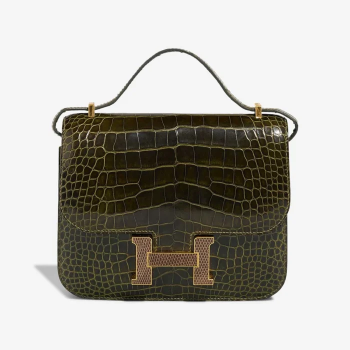 Hermès Replica Constance 18 Alligator/Lizard Vert Veronese GHW - DLF