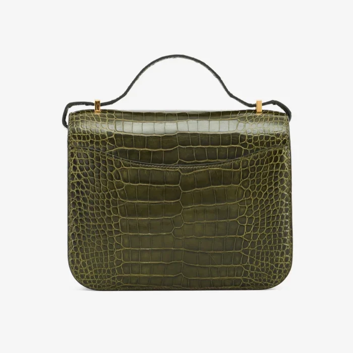 Hermès Replica Constance 18 Mini Alligator/Lizard Vert Veronese/Agate GHW - Replica Handbags - Image 2
