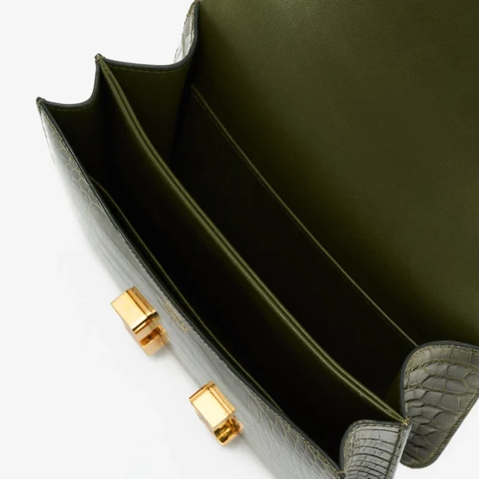 Hermès Replica Constance 18 Mini Alligator/Lizard Vert Veronese/Agate GHW - Replica Handbags - Image 5