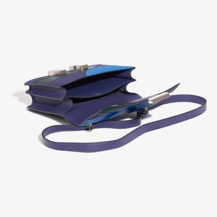 Hermès Replica Constance 24 Endless Road Swift/Alligator/Lizard Blue Encre/Blue Zellige/Vert Cypress/Blue Nuit PHW - DLF - Image 5