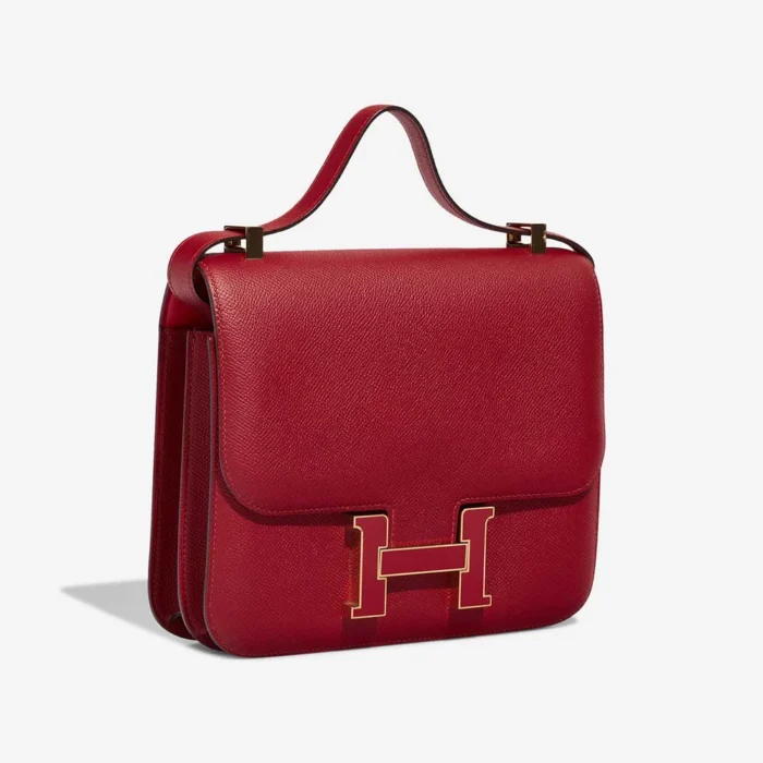 Hermès Replica Constance 24 Epsom Rouge Grenat/Bougainvillier GHW - DLF - Image 4