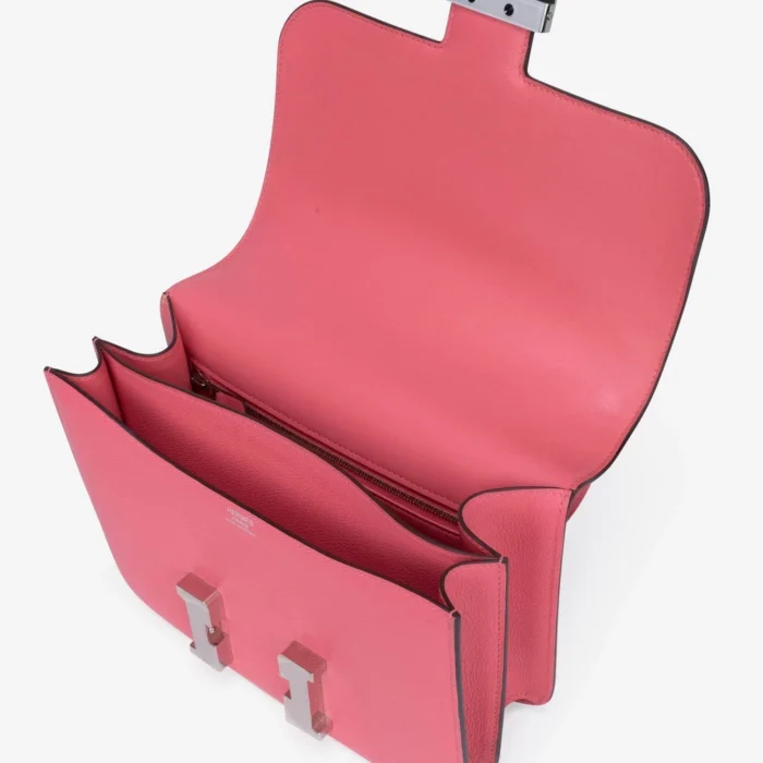 Hermès Replica Constance 24 Evercolor Rose Azalee PHW - Replica Handbags - Image 5