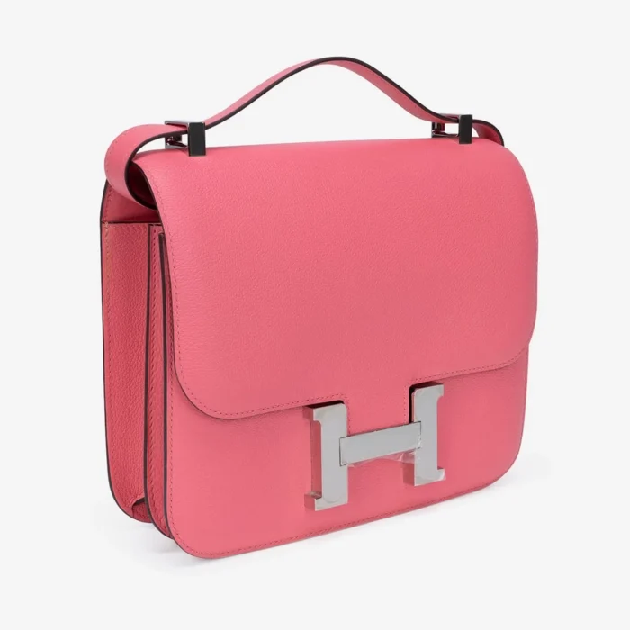 Hermès Replica Constance 24 Evercolor Rose Azalee PHW - Replica Handbags - Image 4