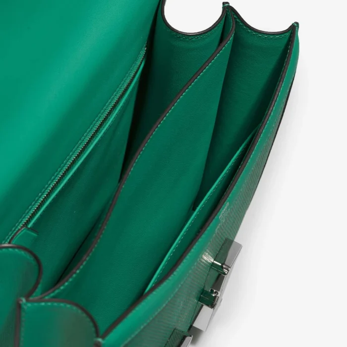 Hermès Replica Constance 24 Swift/Toile Vert Jade PHW - DLF - Image 6