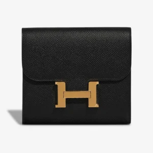 Hermès Replica Constance Compact Passant Epsom Black GHW - DLF
