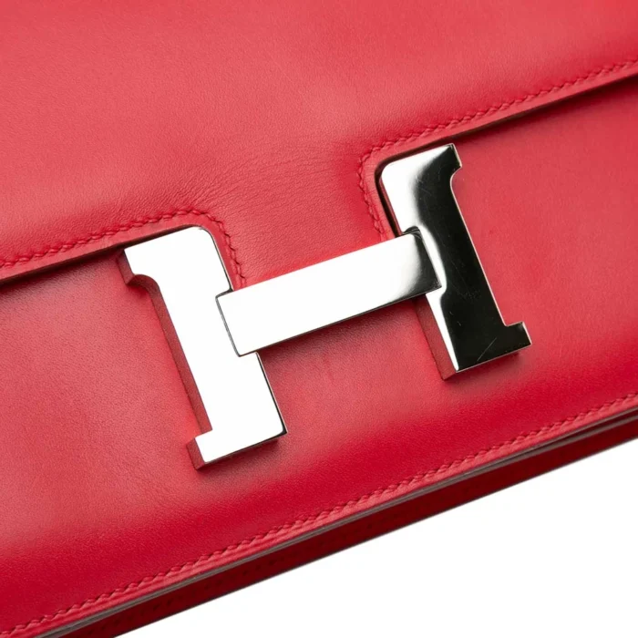 Hermès Replica Constance Elan Box Leather Rouge Casaque PHW - DLF - Image 6