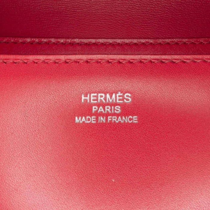 Hermès Replica Constance Elan Box Leather Rouge Casaque PHW - DLF - Image 2
