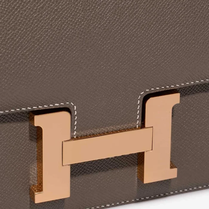Hermès Replica Constance Reissue 1-24 Epsom Etoupe GHW - DLF - Image 7