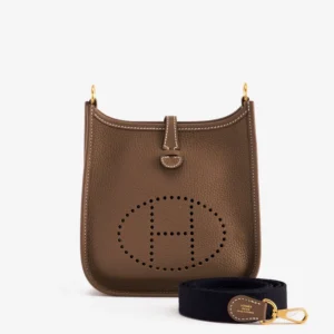 Hermès Replica Evelyne 16 Amazone Etoupe/Bleu Indigo GHW - Replica Handbags