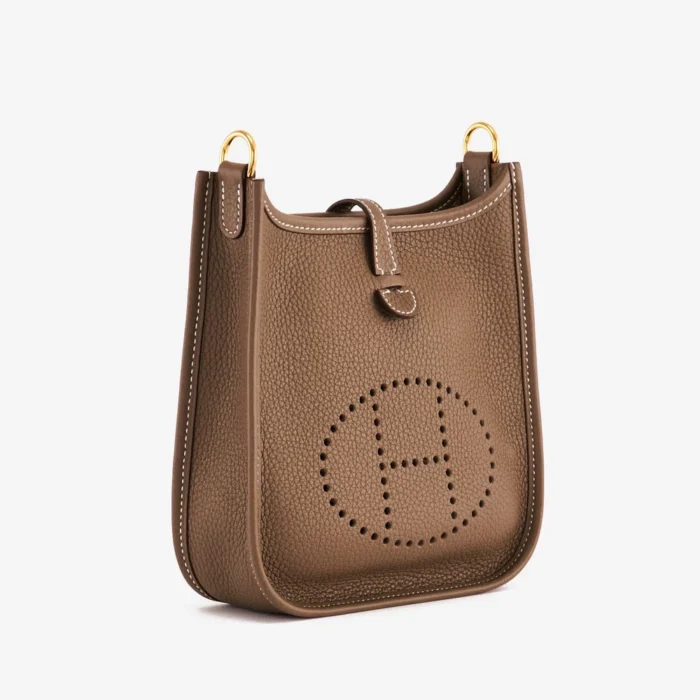 Hermès Replica Evelyne 16 Amazone Etoupe/Bleu Indigo GHW - Replica Handbags - Image 4