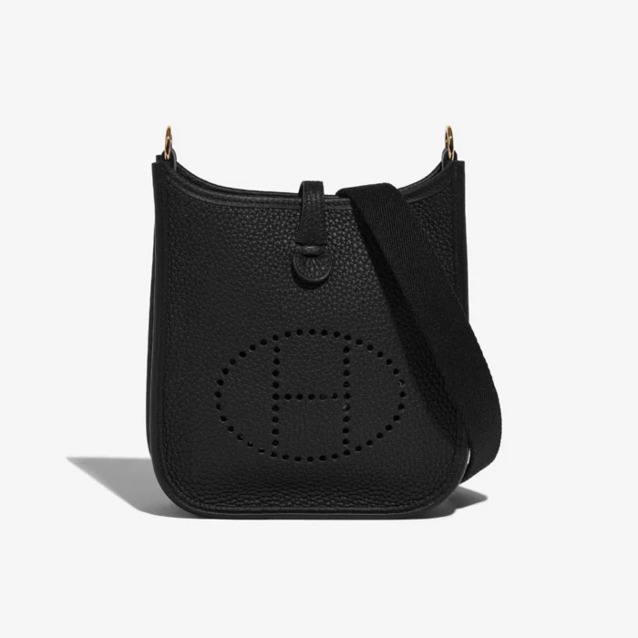 Hermès Replica Evelyne 16 Taurillon Clemence Black GHW - DLF