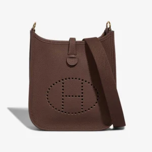 Hermès Replica Evelyne 16 Taurillon Clemence Cacao GHW - DLF