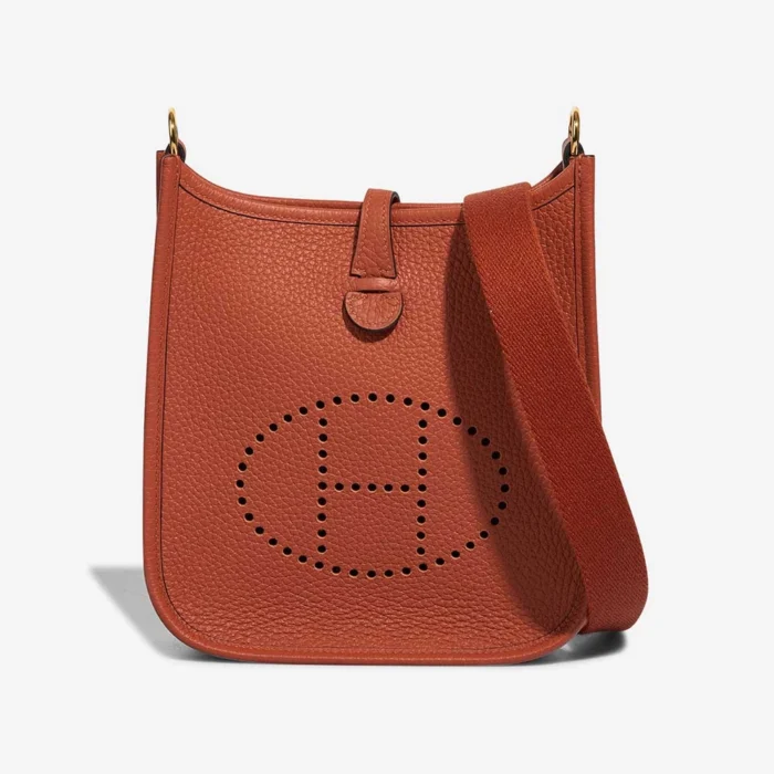 Hermès Replica Evelyne 16 Taurillon Clemence Cuivre GHW - DLF