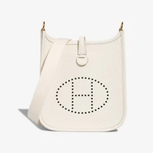 Hermès Replica Evelyne 16 Taurillon Clemence White GHW - DLF