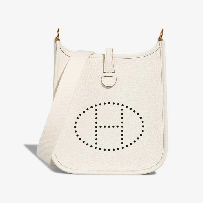 Hermès Replica Evelyne 16 Taurillon Clemence White GHW - DLF