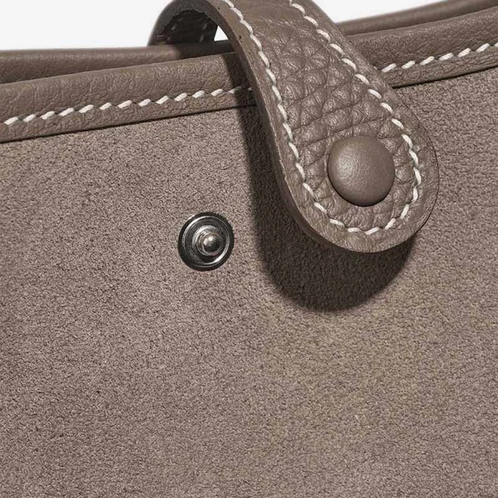 Hermès Replica Evelyne 16 Taurillon Clemence/Doblis Suede Etoupe PHW - DLF - Image 7