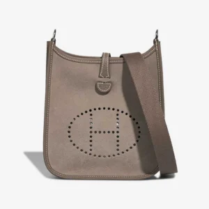 Hermès Replica Evelyne 16 Taurillon Clemence/Doblis Suede Etoupe PHW - DLF