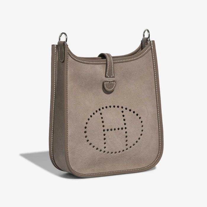 Hermès Replica Evelyne 16 Taurillon Clemence/Doblis Suede Etoupe PHW - DLF - Image 6