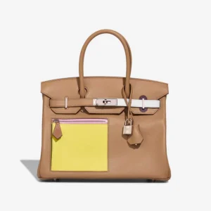 Hermès Replica Evelyne 16 Veau Grizzly/Clemence Chamois/Alezan/Gold PHW - DLF