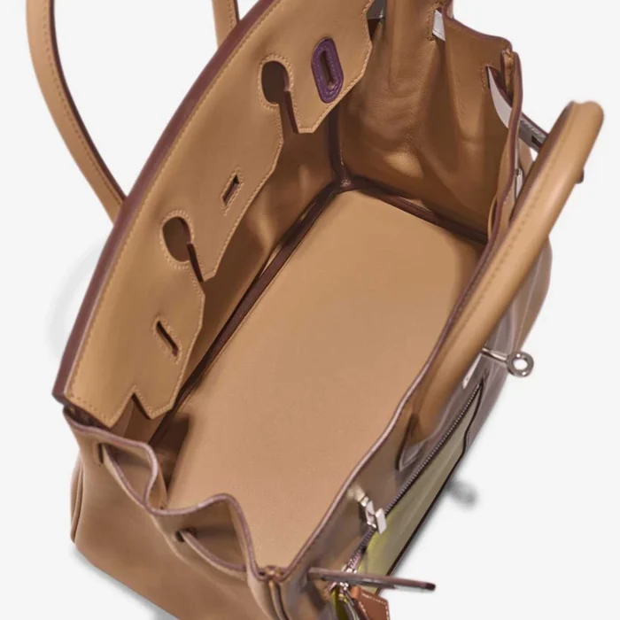 Hermès Replica Evelyne 16 Veau Grizzly/Clemence Chamois/Alezan/Gold PHW - DLF - Image 5