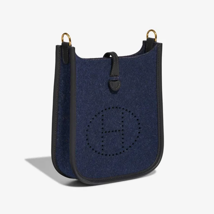 Hermès Replica Evelyne 16 Wooly/Clemence Bleu Saphir/Caban GHW - DLF - Image 6
