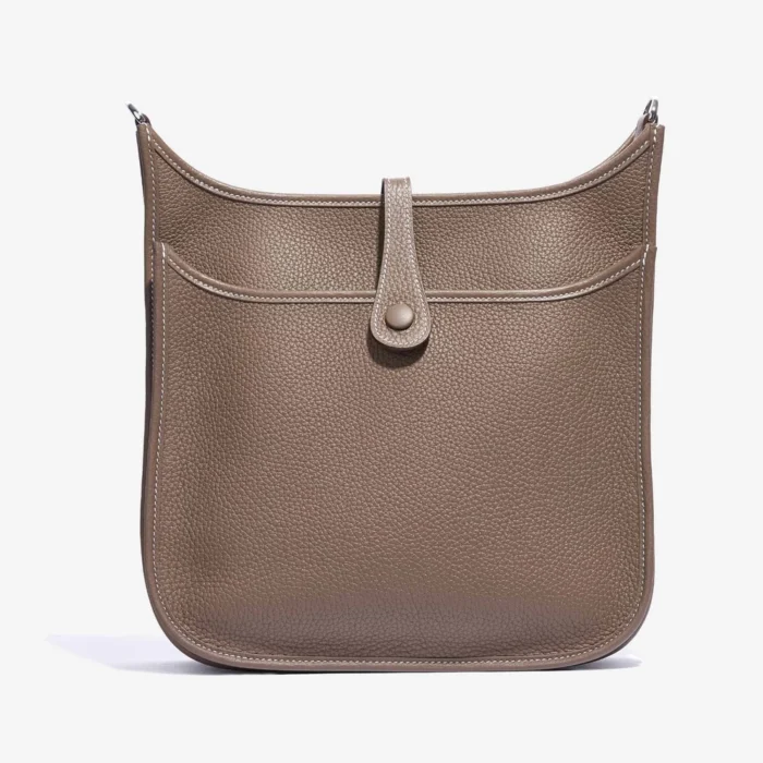 Hermès Replica Evelyne 29 Clemence Etoupe PHW - Replica Handbags - Image 2
