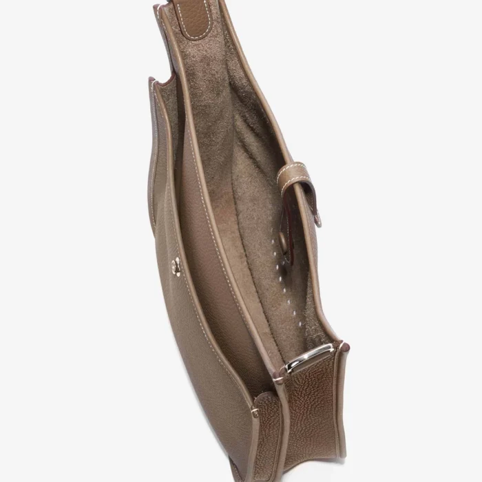 Hermès Replica Evelyne 29 Clemence Etoupe PHW - Replica Handbags - Image 5